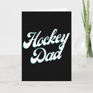 Hockey Dad Icy Script Voor Trotse Rink-side Vaders Kaart