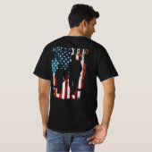 Hockey Dad Vaderdag USA Flag T-shirt (Achterkant volledig)