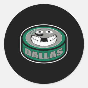 Hockey Dallas Texas Grappige Jongere Volwassene Pu Ronde Sticker
