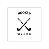 Hockey de weg om te gaan 	rubberstempel (Afrduk)