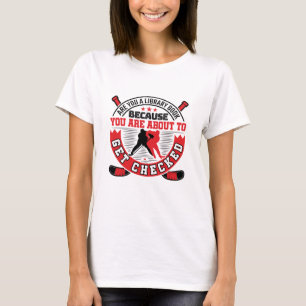 Hockey Defense over gecontroleerd grappig Gezegde T-shirt