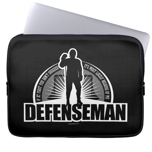 Hockey Defenseman Laptop Sleeve (Voorkant)