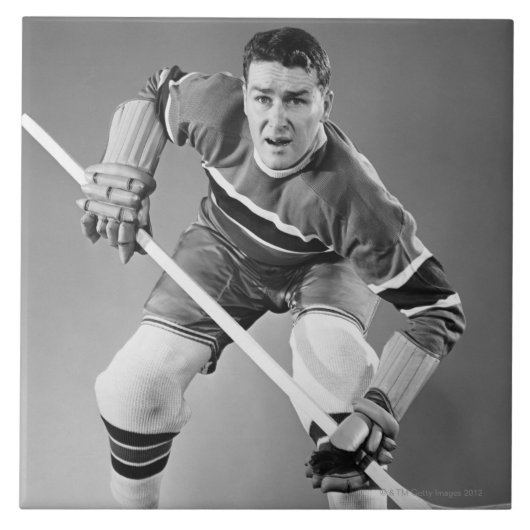 Hockey Defenseman Tegeltje (Voorkant)