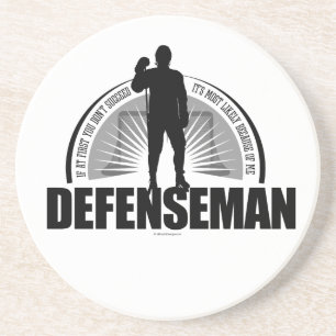 Hockey Defenseman Zandsteen Onderzetter