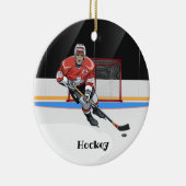 Hockey Design Ceramic Ornament (Rechts)