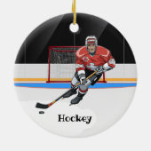 Hockey Design Ceramic Ornament (Achterkant)
