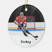 Hockey Design Ornement en céramique (Gauche)