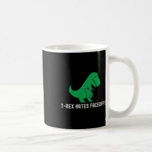 Hockey Dinosaur T-rex Grappig Haat Faceoffs Liefde Koffiemok