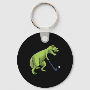 Hockey Dinosaurus T-rex Speler Mannen Vrouwen Tien Sleutelhanger