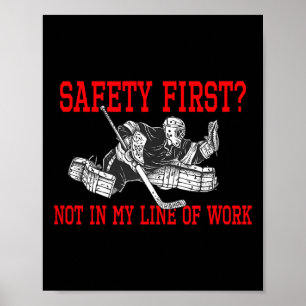 Hockey Doelman Gevaarlijke Baan Veiligheid Eerst S Poster