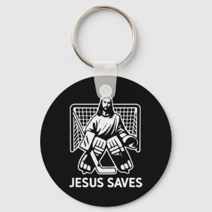 Hockey Doelman Keeper Jezus Redt Christen Hoc Sleutelhanger