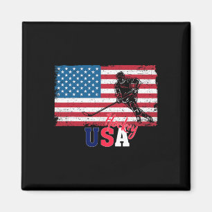 Hockey Doelman Usa Vlag Hockeystick IJshockey Voor Magneet