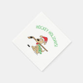 Hockey Dog Kerstmis Servet (Hoek)