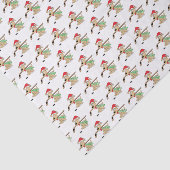 Hockey Dog Kerstmis Tissuepapier (Detail)