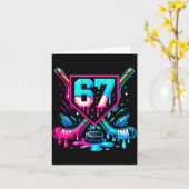 Hockey Drip 6 7 Number 67 Six Seven Meme Men Boys  Kaart (Gele Bloem)