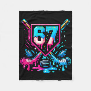 Hockey Drip 6 7 Nummer 67 Zes Zeven Meme Mannen Jo Fleece Deken