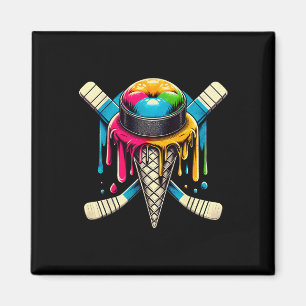 Hockey Drip Sticks Druppelende Retro Ijs Hockey Magneet