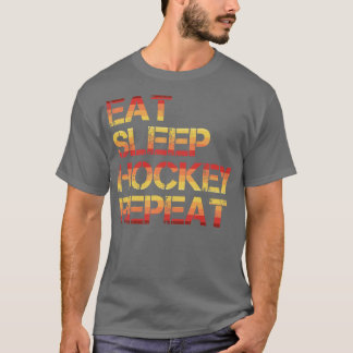Hockey Eat Sleep Hockey Herhalen T-shirt