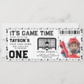 Hockey eerste jaar down 1e verjaardag ticket kaart (Voorkant)