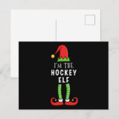 Hockey Elf kerstcadeau Briefkaart (Voorkant / Achterkant)