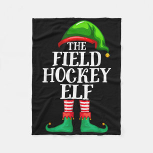 Hockey Elf Matching Familie Kerstfeest P Fleece Deken