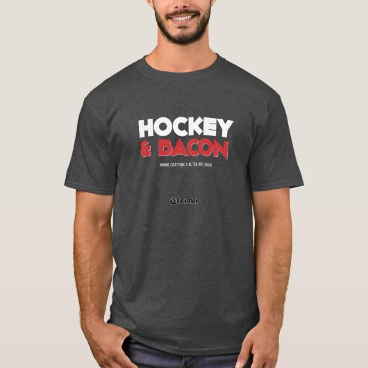 Hockey en Bacon T-shirt (Voorkant)