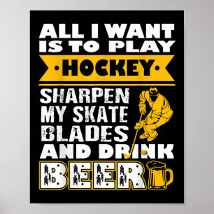 Hockey En Field Hockey – Hockey En Bier Design F Poster