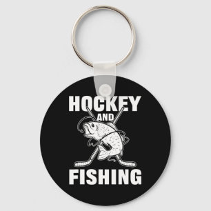 Hockey en Gevist ijshockey vissen jagen Sleutelhanger