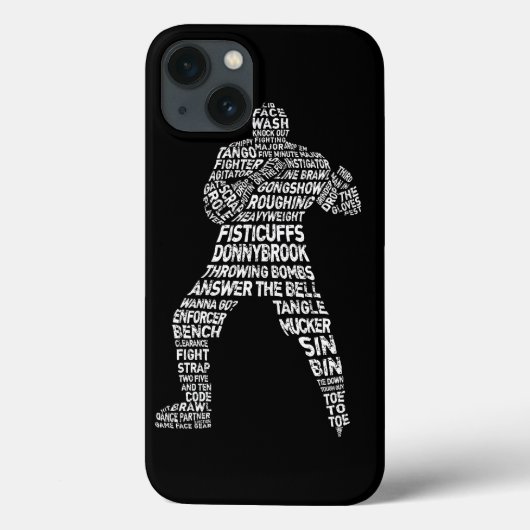 Hockey Enforcer Aller Word Art iPhone 5 Coque (Verso)