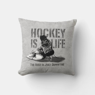 Hockey Est La Vie Coussin de Jet
