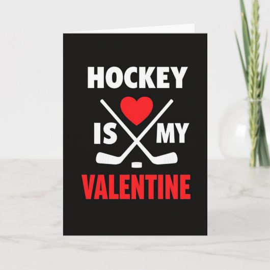 Hockey est ma carte de la Saint-Valentin (Devant)