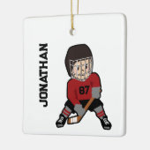 Hockey Face-Off Keramisch Ornament (Links)