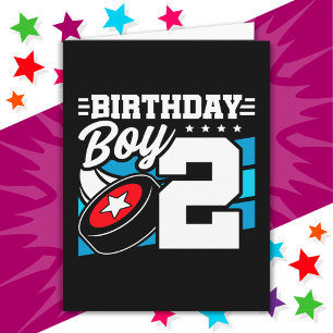 Hockey Feest Thema Voor 2 Jaar Oude Jongen 2e Verj Kaart