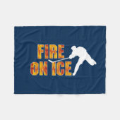 Hockey Fire on Ice Fleece Blanket (Voorkant (Horizontaal))