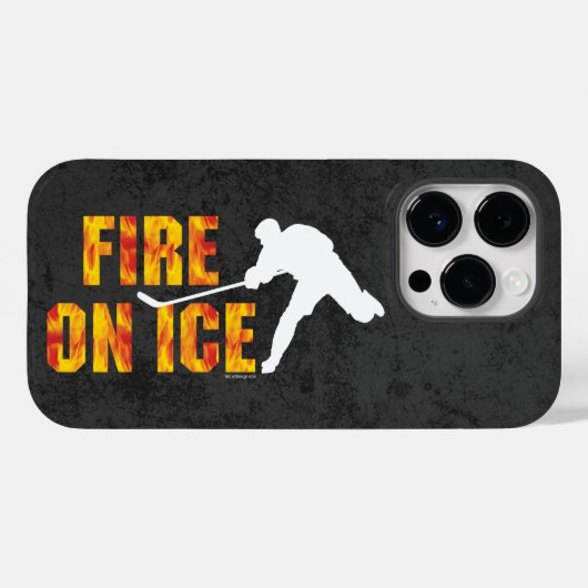 Hockey Fire on Ice Hoesje-Mate iPhone Case (Achterkant (horizontaal))