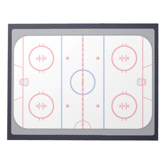 Hockey Game Companion Carbon Fibre Style Notitieblok (Voorkant)