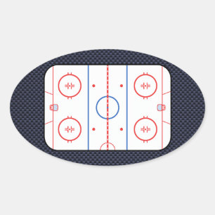 Hockey Game Companion Carbon Fibre Style Ovale Sticker