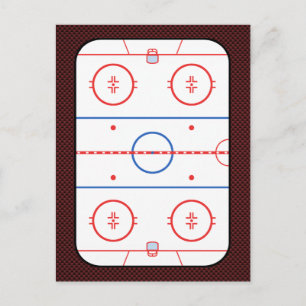 Hockey Game Companion Rink Diagram Briefkaart