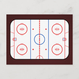 Hockey Game Companion Rink Diagram Briefkaart