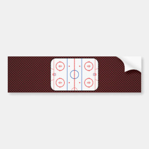 Hockey Game Companion Rink Diagram Bumpersticker