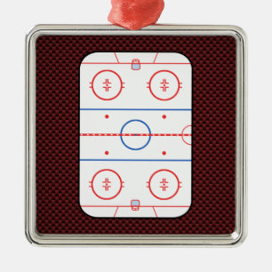 Hockey Game Companion Rink Diagram Metalen Ornament