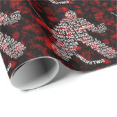 Hockey gardien de Noël Papier cadeau enveloppant (Coin rond)