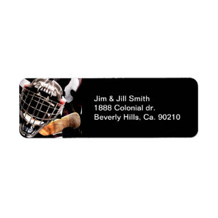 Hockey Gear Grunge Style Etiket