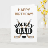 Hockey Gelukkige Verjaardag Hockey Sticks Hockey P Kaart (Gele Bloem)