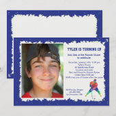 Hockey Geometrics Fotouitnodiging Kaart (Voorkant / Achterkant)