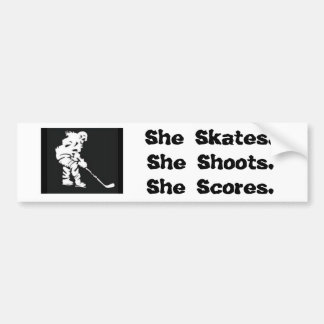 Hockey Girl Bumpersticker