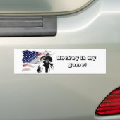 Hockey Goalie en US Flag Car Bumpersticker (Op auto)