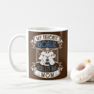 Hockey Goalie Favorite roept mama Mothers Gift op Koffiemok