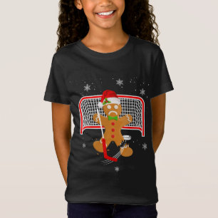 Hockey Goalie Funny Kerstmis Gingerbrood Man Goal T-shirt