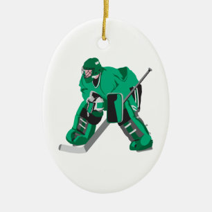 hockey Goalie gereed Keramisch Ornament